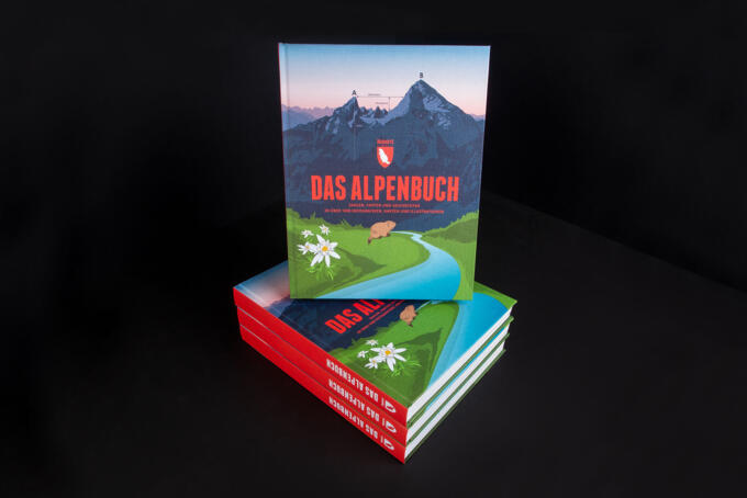 Hardcover Buch Alpenbuch von Marmota Maps