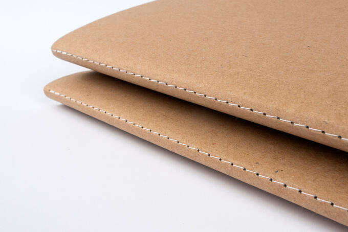 Steppstichheftung mit Naturpapier