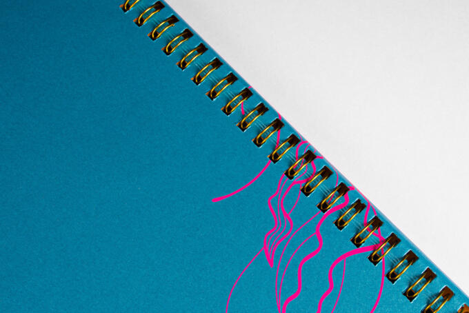 Wire-O-Bindung mit Umschlag