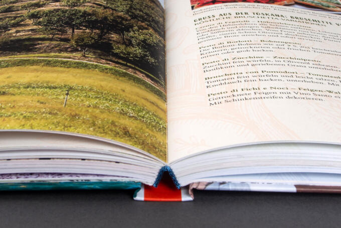 Hardcover Kochbuch mit Fadenheftung